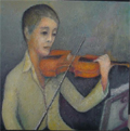Boy and violin. Enlarged x2