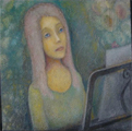 Girl and piano. Enlarged x2