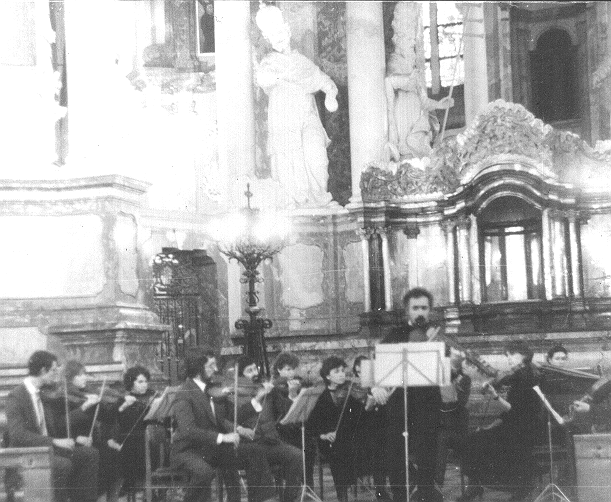 A recital in the Church of Vilnius University (October, 30, 1988).